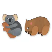 12pc LMD Koala/Wombat Handmade Wood Ref Magnet Fridge Kitchen Home Decor