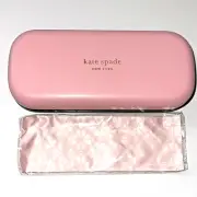 KATE SPADE Hard Clamshell Eyeglasses Or Sunglasses Case Pink & Green with Cloth