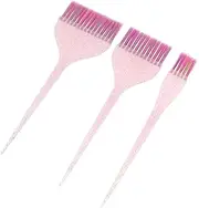 Baluue Glitter Brushes for Hair Tinting 3-piece Long Handle Applicator Set for Professional Hair Tinting Tools