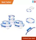 Premium Set of 14 Glass Containers - Leak-Proof, Oven Safe & Microwave Friendly
