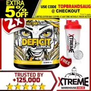 2 X FACTION LABS DEFICIT CLINICAL 50SRV //FAT BURNER ENERGY FOCUS TWIN PACK