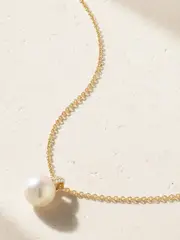 [Mikimoto] Mikimoto - 18-karat Gold, Pearl And Diamond Necklace - One size One size Gold