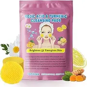 40pcs Turmeric Cleansing Pads - Turmeric Face Pads for Dark Spots - Turmeric Pads Infused Foaming Exfoliating Pads - Remove Excess Keratin - Vitamin C - Gentle & Non-Irritating for Face Body