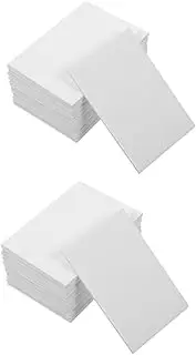 KALLORY 2sets Protective Cardstock Covers Hard Card Stock Blank Cards White Cardstock Stock for Name Tag 30pcs*2