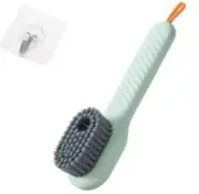 2-In-1 Multifunction Cleaning Brush with Hooks, Green, Plastic, Nylon/Polyester