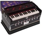 Harmonium By Kaayna Musicals, 9 Stops- 5 Main, 4 Drone, 3¼ Octave,Gig Bag,440Hz
