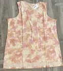 Sonoma Women's Orange Pink Organic Muscle Tank Tunic Top Plus Size Sleeveless