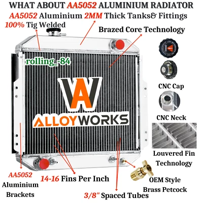 3-ROW ALUMINUM RADIATOR FOR 1988-92 NISSAN FORKLIFT A10-A25,H20#2146090H10 AT MT