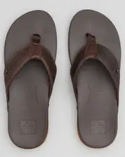 [Reef] Reef Men's Cushion Bounce Lux Flip Flops Slippers in Brown Size 4 4 Brown
