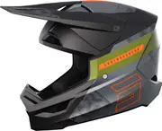 Shot Furious Patrol Motocross Helmet, black-green-orange, Size L for Men Black Green Orange