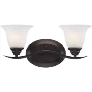 Volume Lighting Trinidad 2-Light Indoor Antique Bronze Bath or Vanity Wall Mount