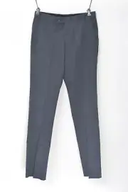 NWT HILTL Cesano Navy Blue Cotton Flat Front Classic Fit Dress Pants 32 (EU 48)