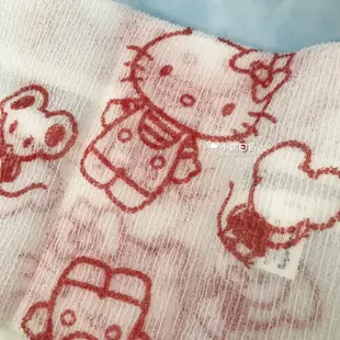 日本製 SANRIO 三麗鷗人物 Hello Kitty 滿版印花 沐浴巾 洗澡巾｜小鶴日貨