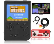 Handheld Game Console with 400 FC Games - Retro Game Console - Portable Video Game Console, Support TV Connection and Two Players (Black)