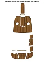 2008 Maxum 1900 SR3 Swim Platform Cockpit Boat EVA Faux Teak Floor Mat Pad