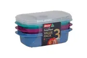 Decor Microsafe Jewel Microwavable Container Set 900ml X 3 Pack