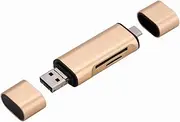 SWOOMEY USB Type OTG Adapter Multi Purpose Dual Reader Portable Design for Smartphones Computers Finish