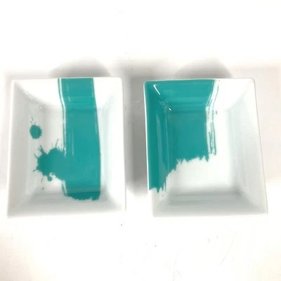 Tiffany Co. Vidopoche Ashtray Color Block Mini Ash Tray Set Of 2 Pair