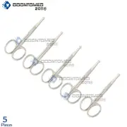 ODM Set Of 5 Pcs 3.5'' Scissors Straight Mustache Nose Hair w/Safety Tips