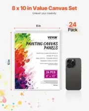 Canvas Boards for Painting 24 Pack 8 x 10 Inch Blank Canvases for Painting