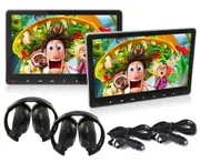 Elinz 2x 11.6" Active Car Headrest DVD Player HDMI GAME 1920*1080P IR FM SD USB 9"