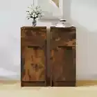 2pcs Wooden Sideboard Buffet Cabinet Storage Door Cupboard Shelf Kitchen Table
