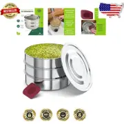 Durable Stainless Steel Seed Sprouter Kit with Free Scraper & Lifelong Guarantee