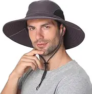 [SENWAI] Sun Hat for Men/Women，Sun Protection Bucket Hat mesh Waterproof Breathable Wide Brim Hat Beach Boonie Hat for Fishing Hiking