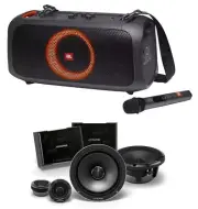 Pair Alpine Status HDZ-65C Hi-Resolution 6.5” Component Speakers+JBL PartyBox