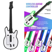 For Wii Game Console Wireless Guitar Controller Rock Music Guitar with RGB Light