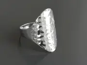 925 Sterling Silver Hammered Ring Textured Dimpled Modern Jewelry Gift For Her