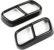 FUWKAIZS 2Pcs Exhaust Pipe Cover Tips Compatible for BMW F01 7 Series 7MM 2009-2014 Auto Exterior Accessories Black
