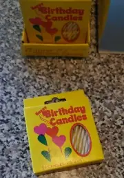 Vintage Birthday Cake Candles, Case or 12, 24 Candles a Box