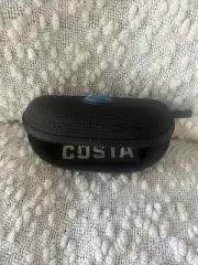 Costa Del Mar Sunglasses Hard Zip Up Clam Shell Black Case NEVER USED