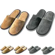 6 Pairs Spa Slippers, Disposable Slippers For Guest, Non Slip, Washable Reusable Hotel Slippers Bulk, Can Be Used For Women, Men, House, Indoor, Bedroom, Hotel, Spa,Pedicre,Bride Slippers,
