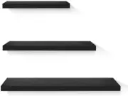 Artiss Floating Wall Shelf, Set of 3 Shelves Corner Bookshelf Storage Display...