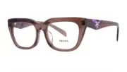 Prada PR A06V 17O-1O1 Transparent Brown Frames Demo Lens 52 mm Eyeglasses