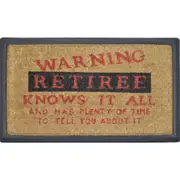 Solemate Retiree Knows 40x70cm Themed Stylish Durable Outdoor Front Doormat