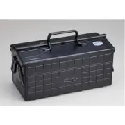TOYO STEEL Tool Box ST-350 2-Tier Black Openable Door Storage Case