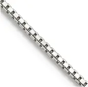 [JewelryWeb] 925 Sterling Silver Solid Polished .90mm Box Chain Necklace Spring Ring Jewelry Gifts for Women - Length Options: 41 46 51 56 61 66 71 76 91