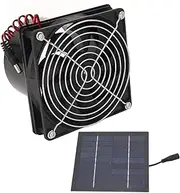 Solar Exhaust Fan, 5-12V 50W Solar Powered Fan Efficient Portable Solar Panel Fan Kit for Greenhouses, Sheds, Easy Installation, Versatile Application
