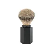 MÜHLE HEXAGON Graphite Silvertip Badger Shaving Brush