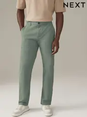 Green Light Straight Fit Stretch Chinos Trousers (968587) | $44
