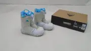 BURTON 15089102100 GROM BOA KIDS SNOWBOARD BOOTS WHITE SIZE 2K
