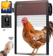 Automatic Chicken Coop Door Solar Powered w/ Light Sensor/ Remote Control/