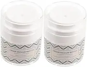 NULYLU 2pcs Travel Cosmetic Containers Vacuum Jar Portable Lotion Bottles Leakproof Cream Dispenser