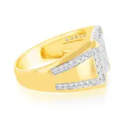 Luminesce Lab Grown 9ct Yellow Gold 1.2 Carat Diamond Gents Ring, T