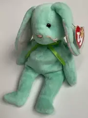 NEW *RARE* 1996 TY Beanie Babies Hippity Green Rabbit Bunny MWMT *3 Tag ERRORS*