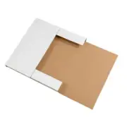 12 1/2" X 12 1/2" X 1" White Easy-Fold Mailers (50 Per Bundle)
