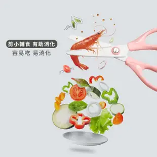 【寶寶用品】可拆式便攜嬰幼兒童食物剪刀-附收納盒(輔食剪 食物剪刀 安全剪刀 料理剪 副食品 外出 兒童)